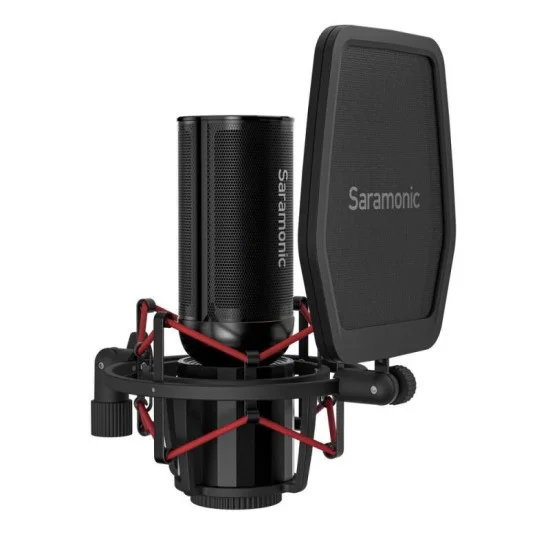 Saramonic upercardioid Large-Diaphragm Condenser Microphone with Shock Mount & Pop Filter